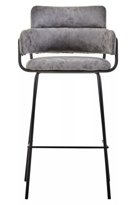 Tamzin Grey Faux Leather Bar Chair
