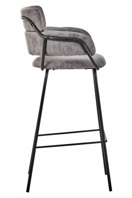 Tamzin Grey Faux Leather Bar Chair