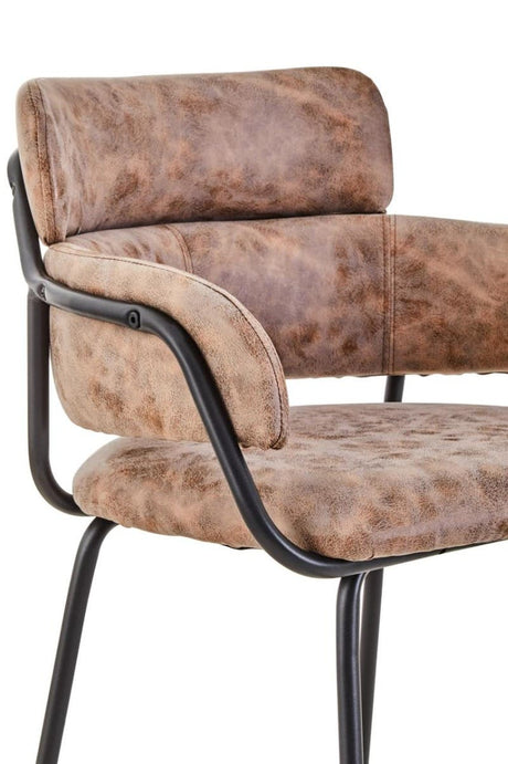Tamzin Brown Faux Leather Bar Chair