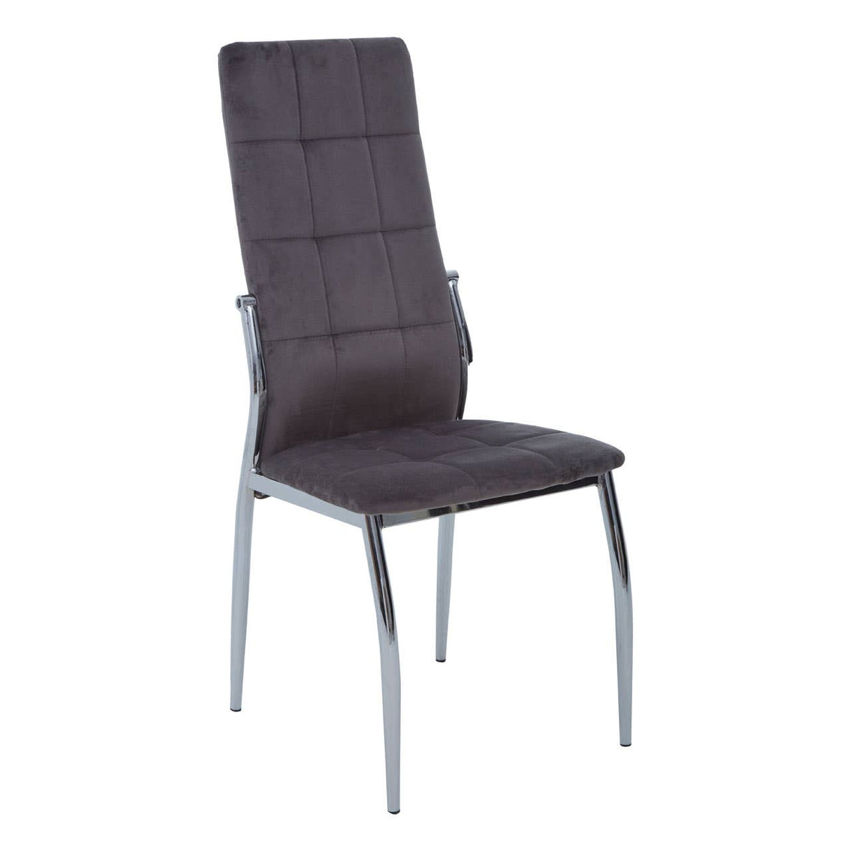 Tamzin Mink Velvet High Back Dining Chair