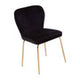 Tamzin Curved Black Gold Finish Dining Chair