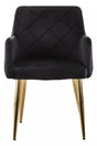 Tamzin Black Velvet Angular Dining Chair