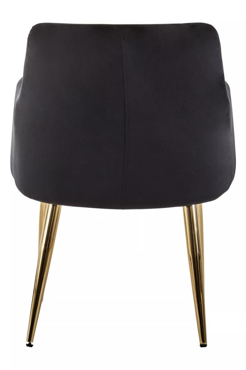 Tamzin Black Velvet Angular Dining Chair