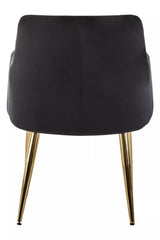 Tamzin Black Velvet Angular Dining Chair