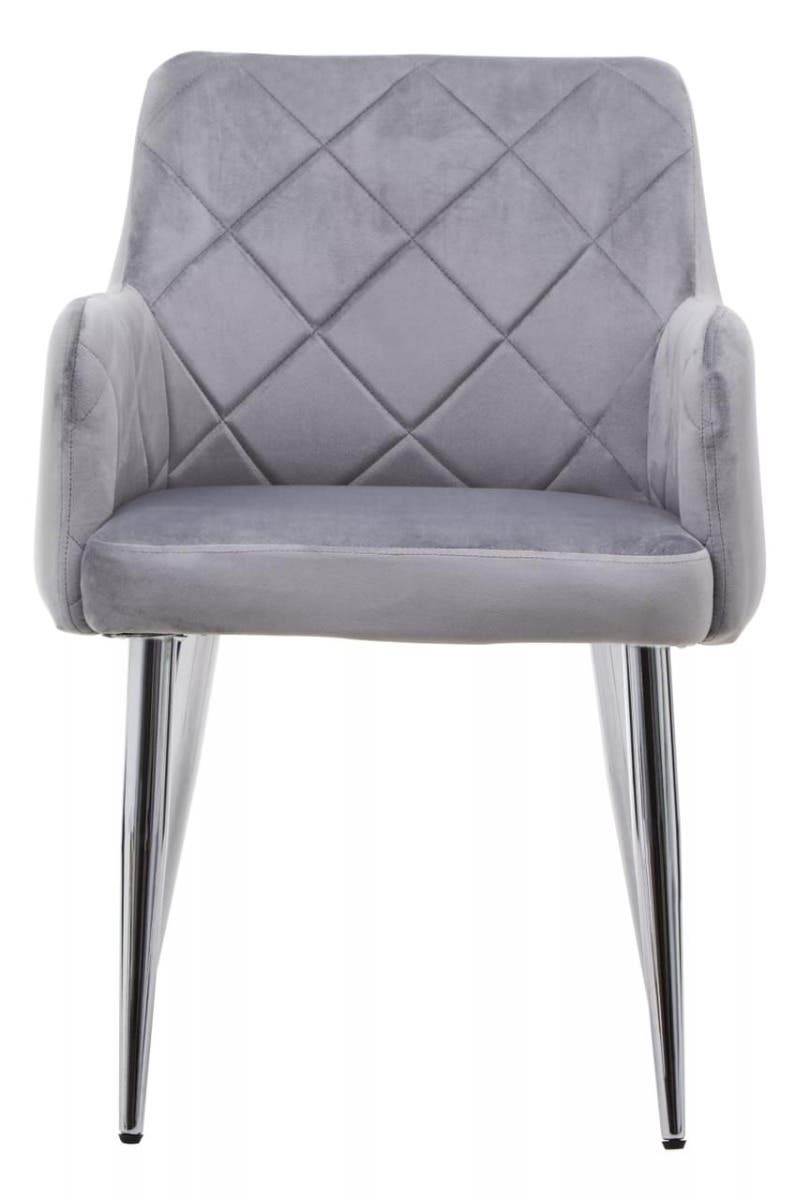 Tamzin Mink Velvet Splayed Dining Chair