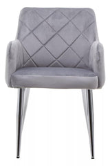 Tamzin Mink Velvet Splayed Dining Chair