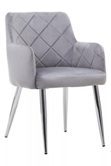 Tamzin Mink Velvet Splayed Dining Chair
