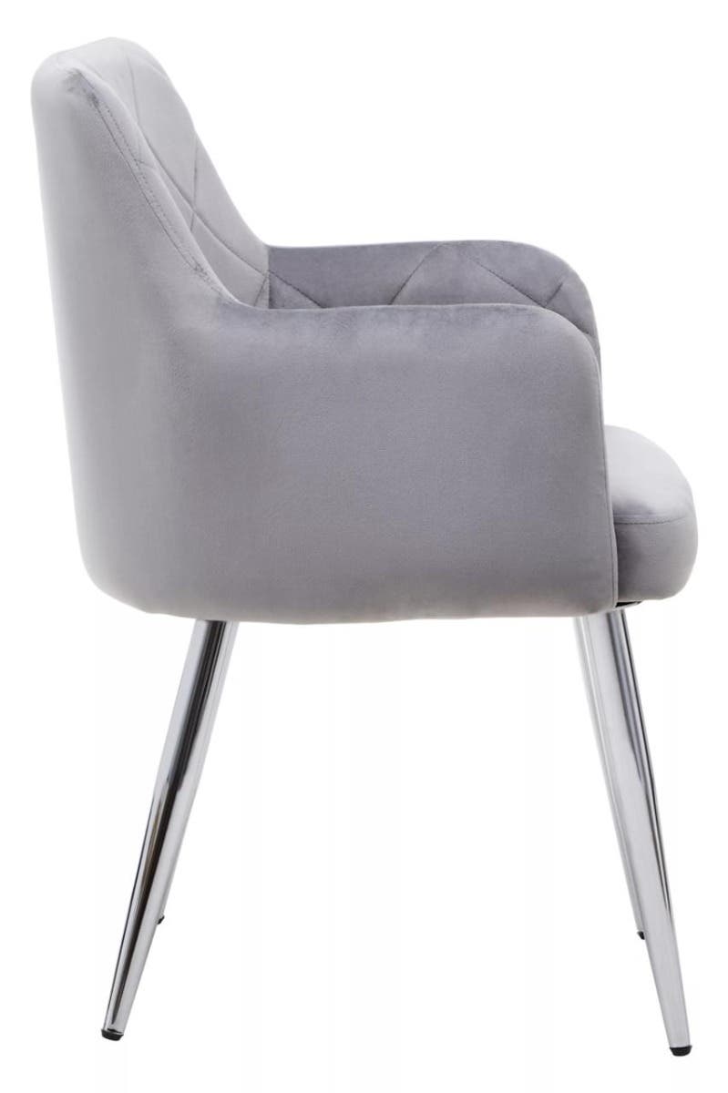 Tamzin Mink Velvet Splayed Dining Chair