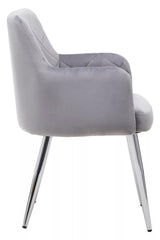 Tamzin Mink Velvet Splayed Dining Chair