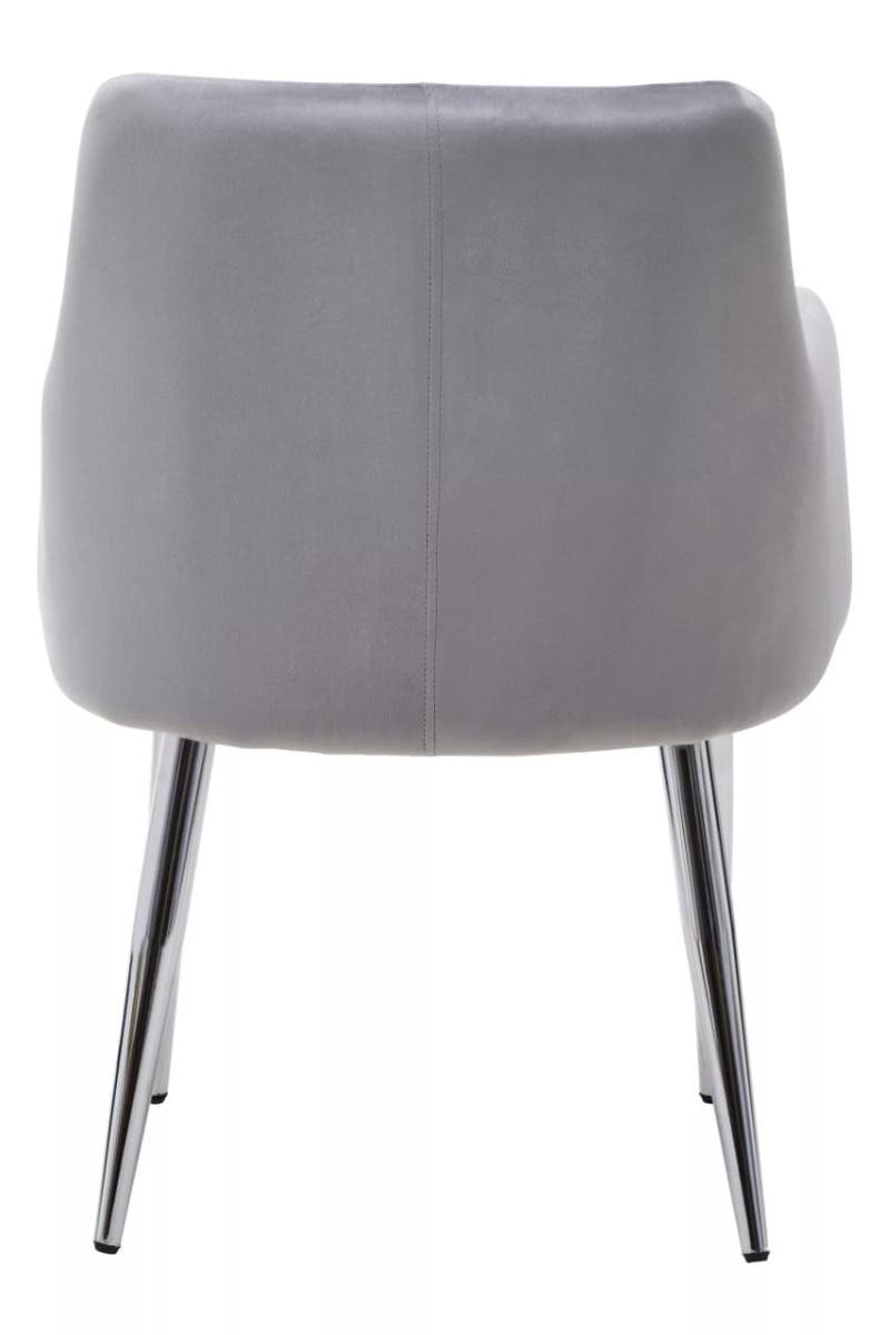 Tamzin Mink Velvet Splayed Dining Chair