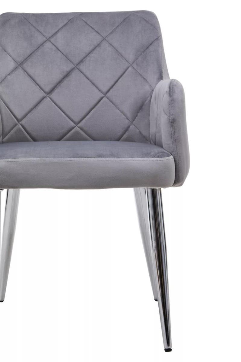 Tamzin Mink Velvet Splayed Dining Chair