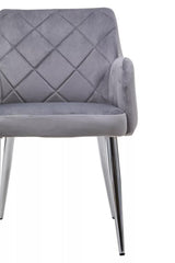 Tamzin Mink Velvet Splayed Dining Chair