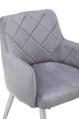 Tamzin Mink Velvet Splayed Dining Chair