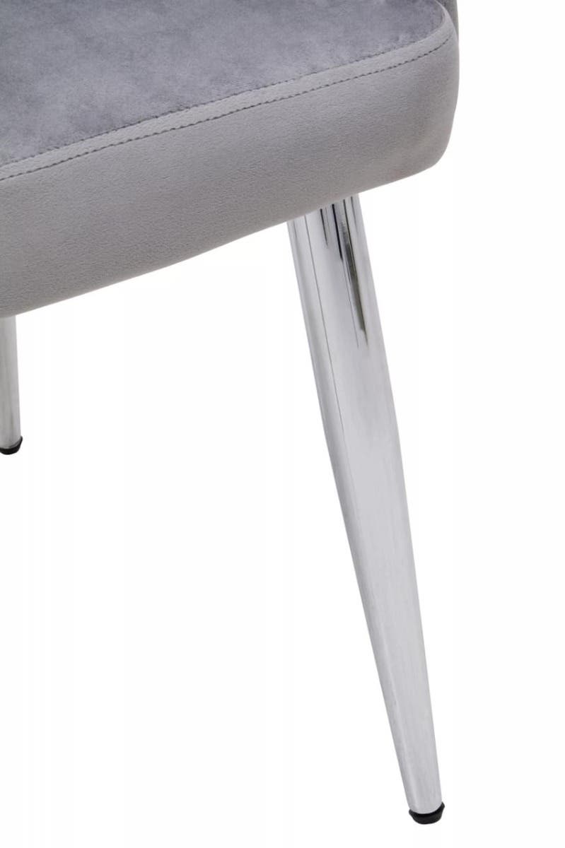 Tamzin Mink Velvet Splayed Dining Chair