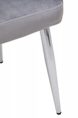 Tamzin Mink Velvet Splayed Dining Chair