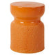 Sorrell Orange Ceramic Table And Stool