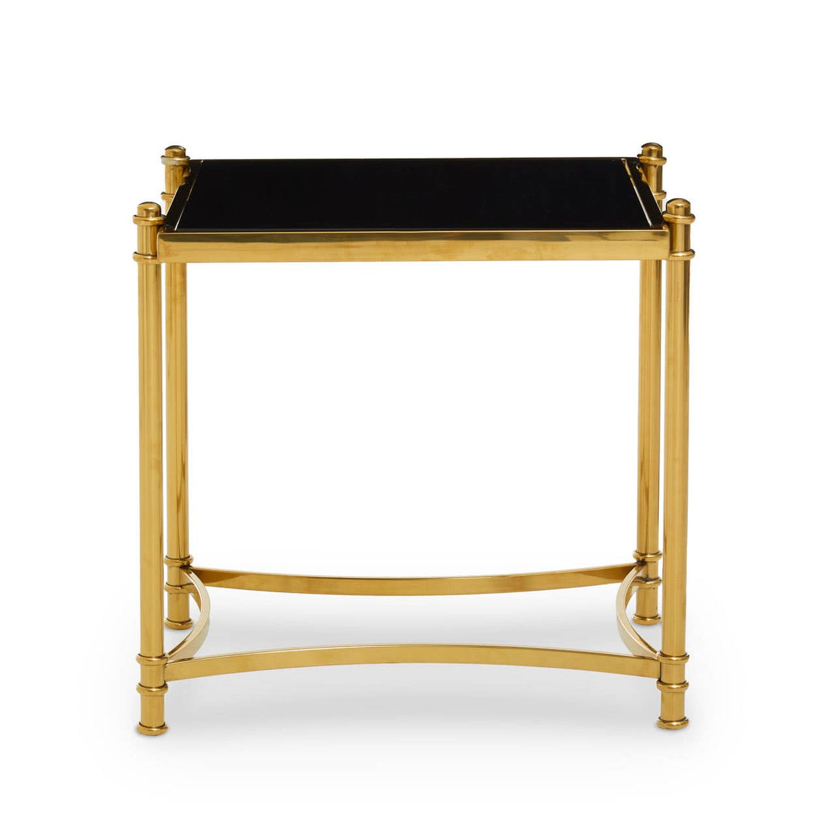 Ackley Black And Gold Side Table
