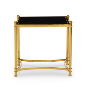 Ackley Black And Gold Side Table