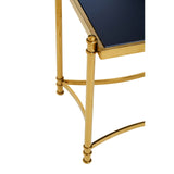 Ackley Black And Gold Side Table