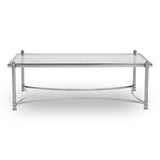 Ackley Clear And Silver Coffee Table