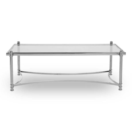 Ackley Clear And Silver Coffee Table