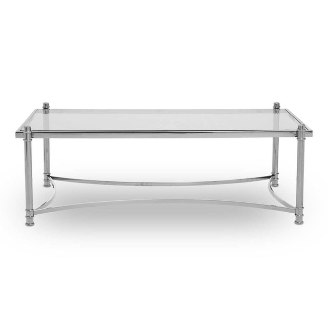 Ackley Clear And Silver Coffee Table