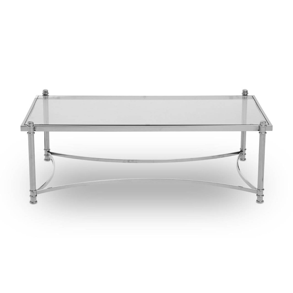 Ackley Clear And Silver Coffee Table