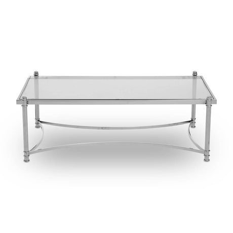 Ackley Clear And Silver Coffee Table