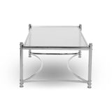 Ackley Clear And Silver Coffee Table