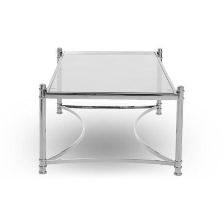 Ackley Clear And Silver Coffee Table