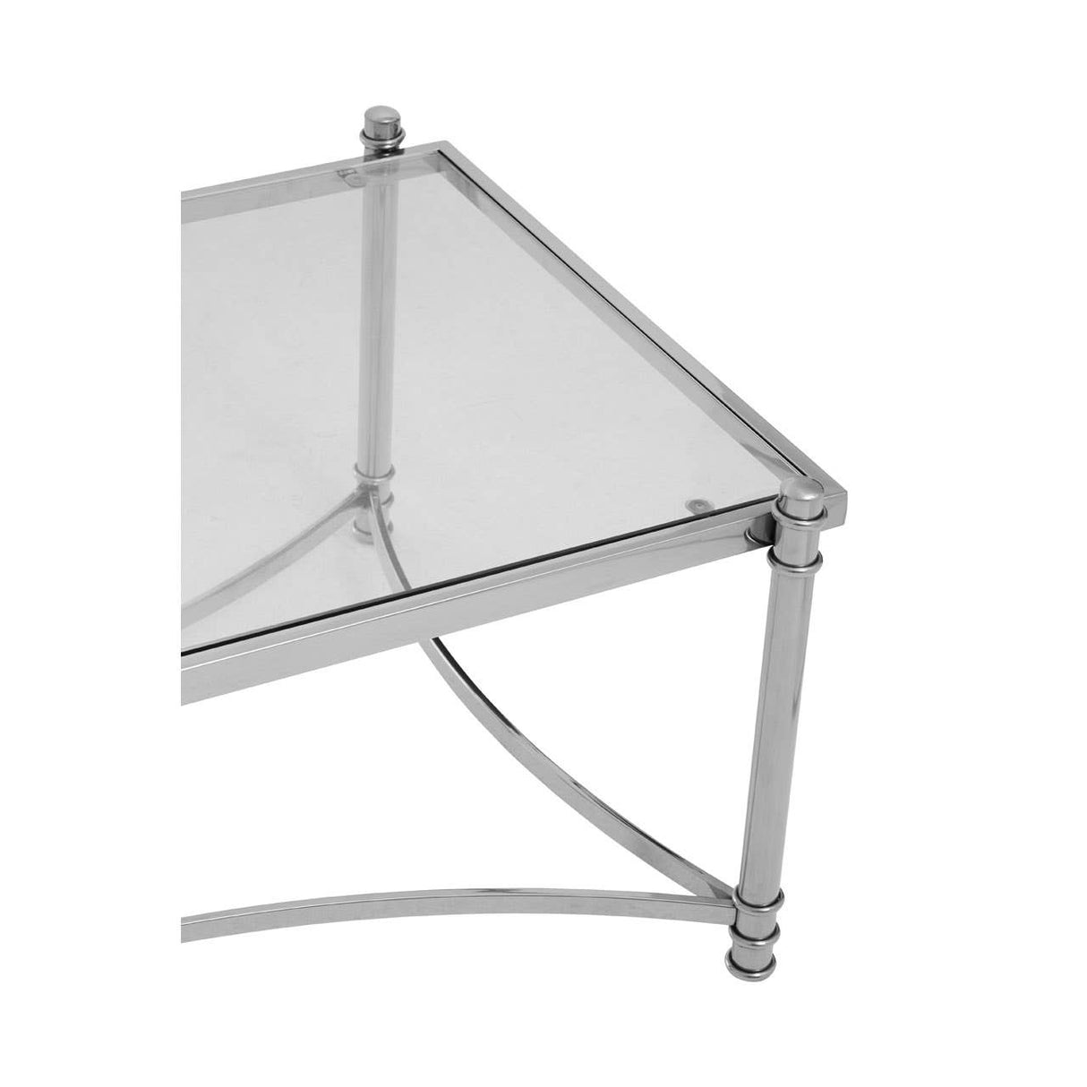 Ackley Clear And Silver Coffee Table