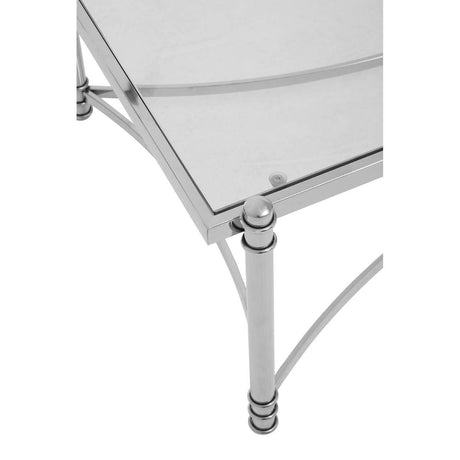 Ackley Clear And Silver Coffee Table