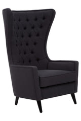 Cala Black Tufted Highback Chair