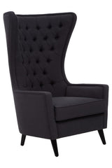 Cala Black Tufted Highback Chair