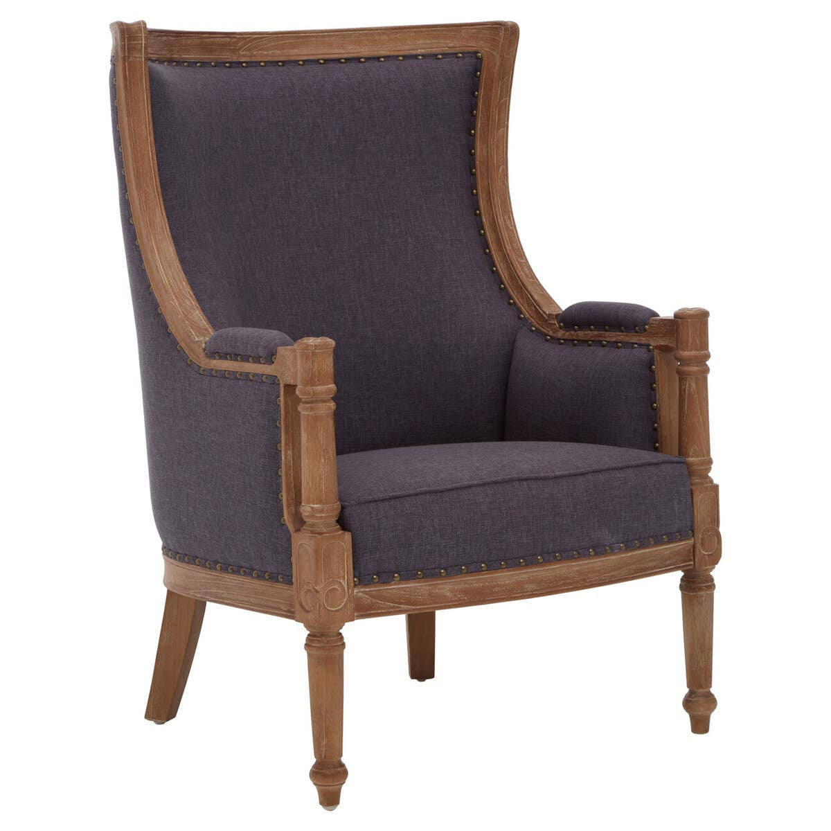 Cabra Graphite Grey Fabric Armchair