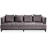 Sefira Grey Fabric Modern Chesterfield 3 Seat Sofa