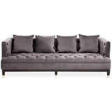 Sefira Grey Fabric Modern Chesterfield 3 Seat Sofa