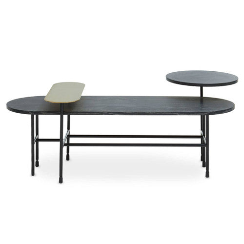 Serrano Black Oak Veneer and Marble Coffee Table