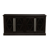 Lyon Black Oak Wood 4 Door Sideboard