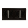 Lyon Black Oak Wood 4 Door Sideboard