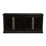 Lyon Black Oak Wood 4 Door Sideboard