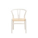 Lyon Antique White Finish Wishbone Chair