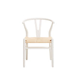 Lyon Antique White Finish Wishbone Chair