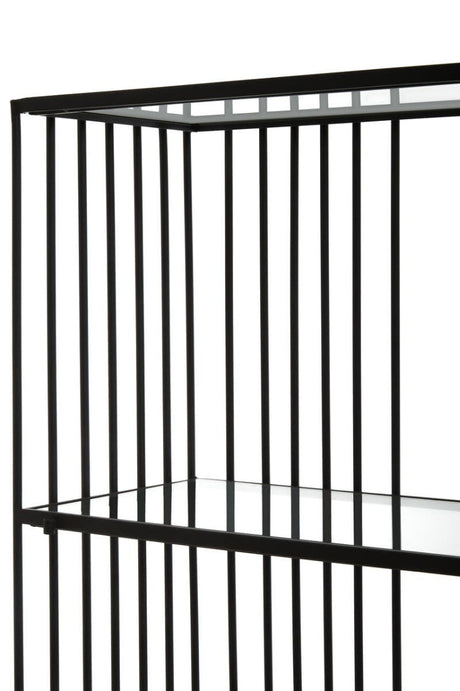 Trento Five Tier Black Bookshelf