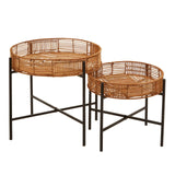Batu Set Of 2 Natural Rattan Side Tables