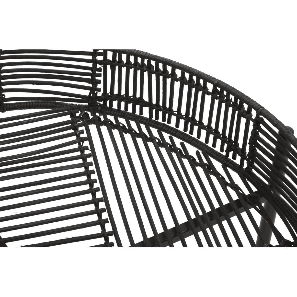 Batu Set Of 2 Black Rattan Side Tables