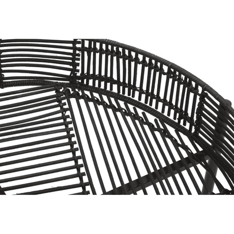 Batu Set Of 2 Black Rattan Side Tables