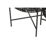 Batu Set Of 2 Black Rattan Side Tables