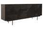Jakara Black Finish Sideboard with 4 Doors and 3 Drawers
