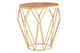 Jodi Octagonal Wooden Side Table with Gold Frame